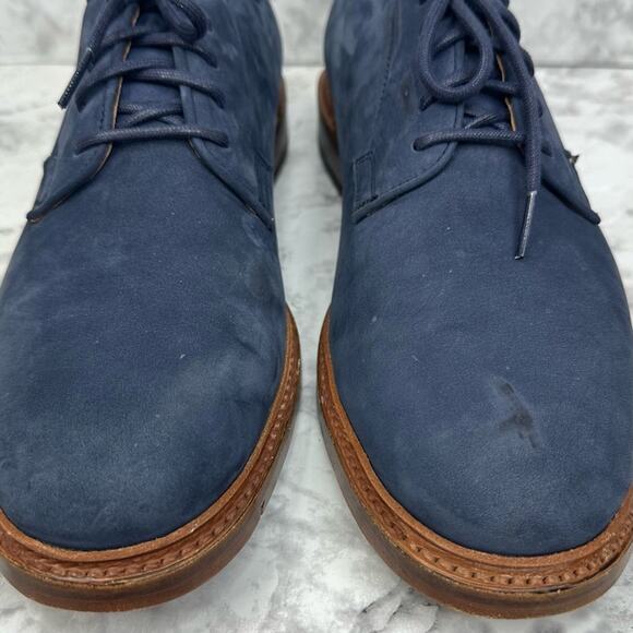 FRYE Men's Jones Oxfords Suede Leather Lace-up Blue Size 9.5 - Picture 9 of 13